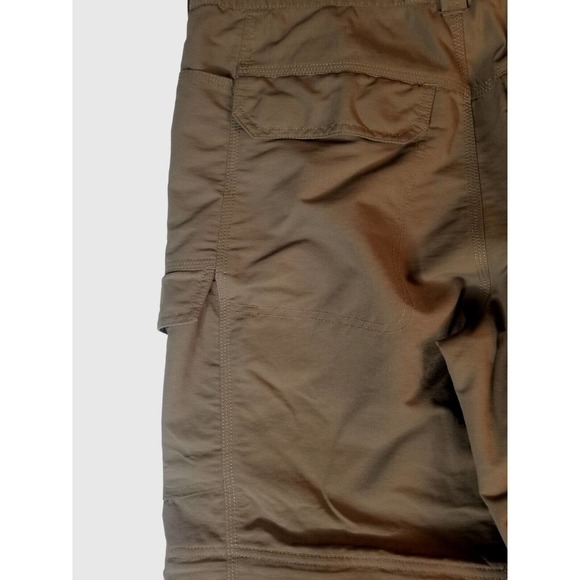 The North Face Men Pants Belted Convertible Hiking Sz M34x31 Brown Nylon Elastic - Picture 6 of 11
